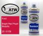 Preview: Ford, Bright Red Pearl Metallic, 28 / 6158: 400ml Sprühdose + 400ml Klarlack - Set, von ATW Autoteile West.